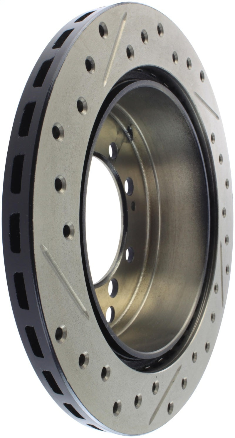 StopTech Sport Drilled/Slotted Brake Rotor; Rear Left