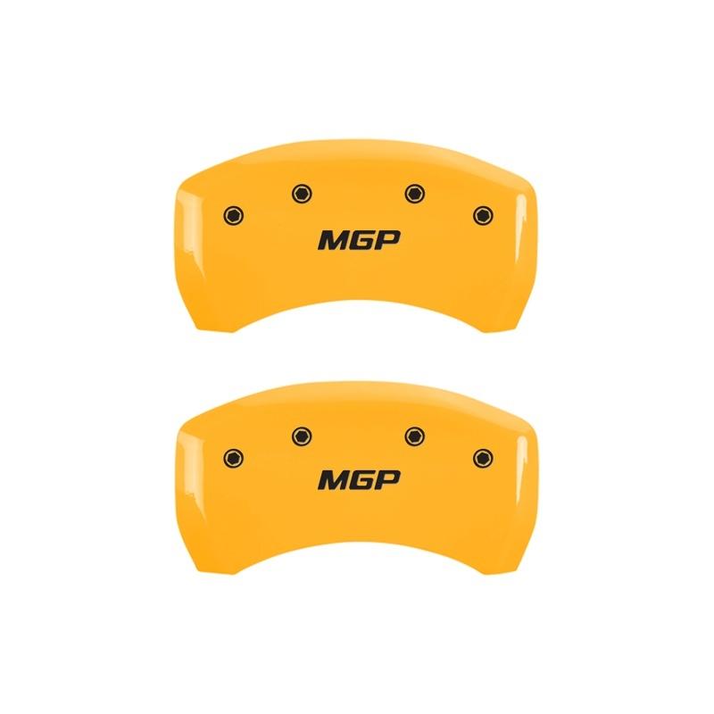 MGP Rear set 2 Caliper Covers Engraved Rear MGP Yellow finish black ch 10010RMGPYL Main Image