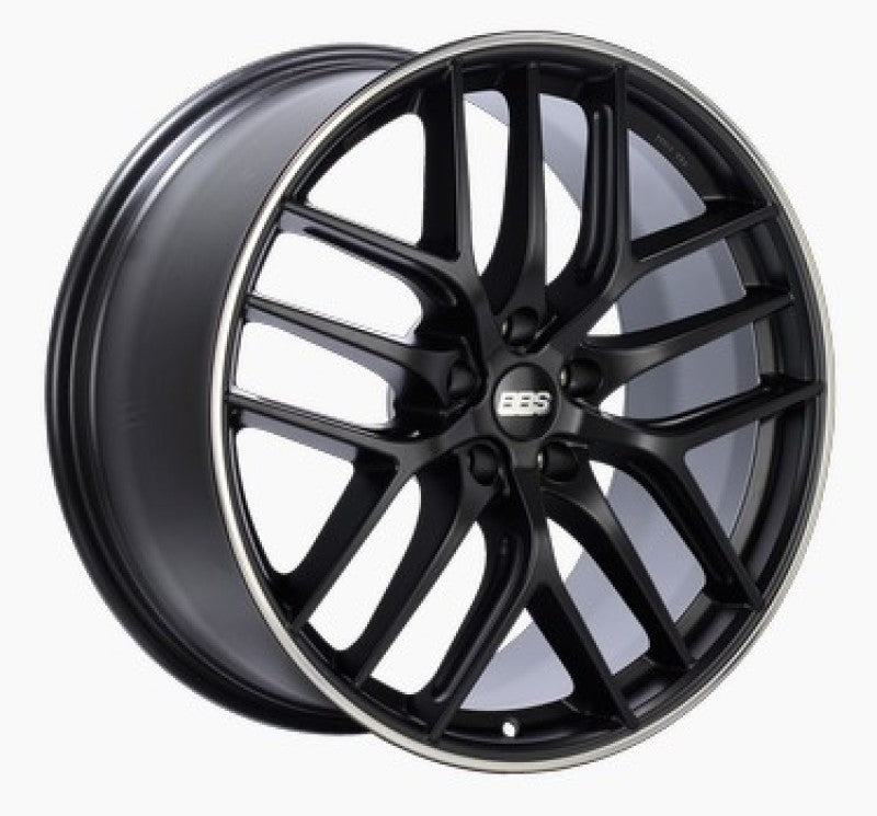 BBS CC-R 19x8.5 5x112 ET40 Satin Black Polished Rim Protector Wheel -82mm PFS/Clip Required CC2104BPO