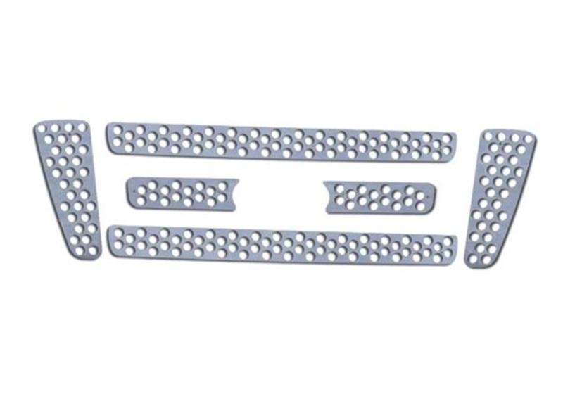 Putco 04-08 Ford F-150 (Bar Grille) w/ Logo CutOut (6-pcs / Does not Cover Bumper) Punch SS Grilles 84141 Main Image