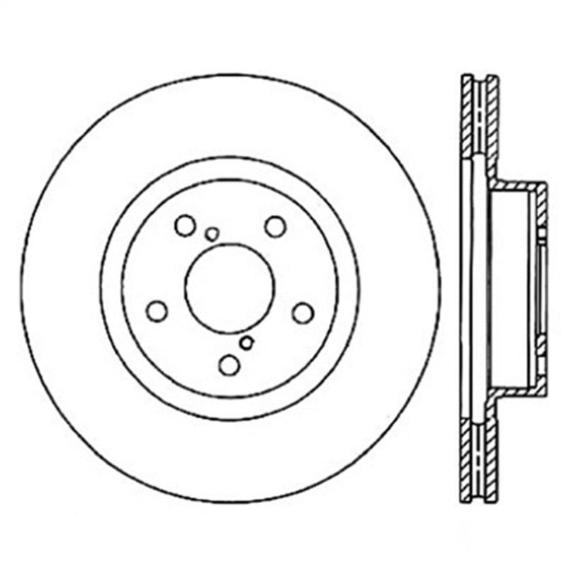 StopTech Power Slot 06-08 Subaru Legacy / 13 Scion FR-S / 13 Subaru BRZ Front Right Slotted Rotor 126.47021SR Main Image