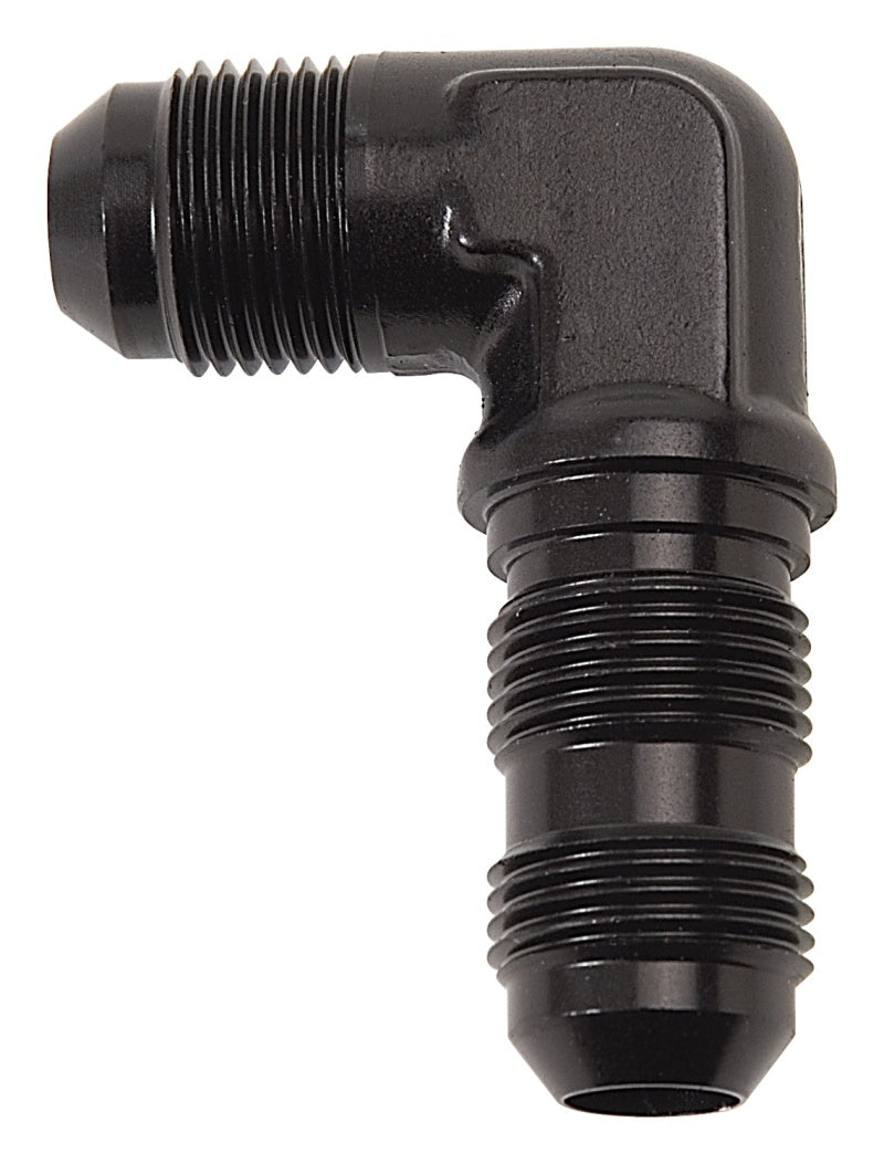 Russell -8 AN 90° Flare Bulkhead Adapter (Black Finish)