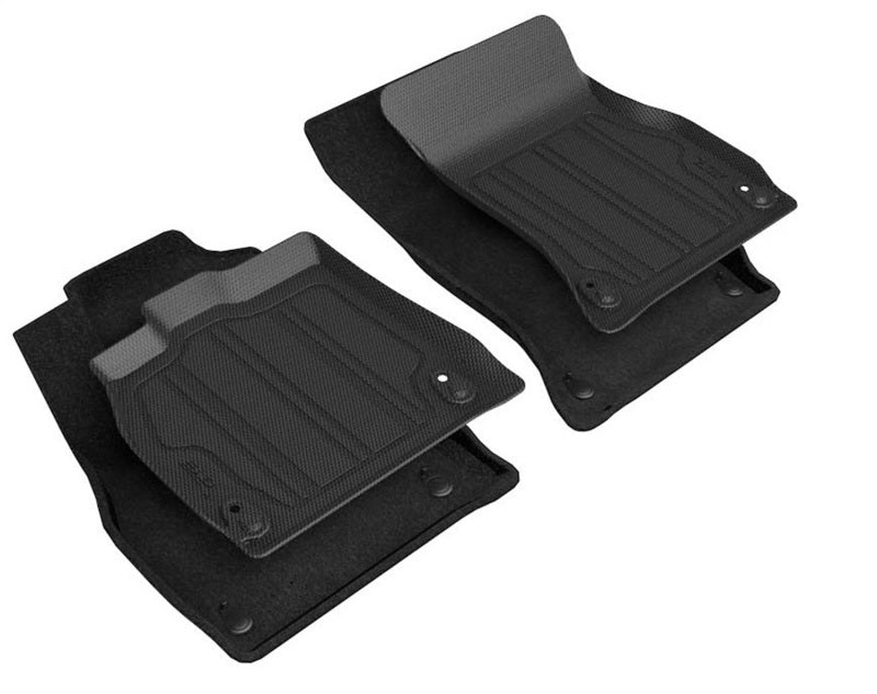 3D MAXpider 18-21 Audi Q5/SQ5 Elegant Hybrid 1st Row Floormat - Black SLAD04714709