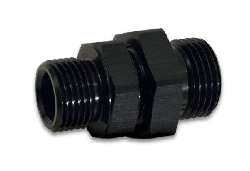 Vibrant -8AN ORB Male to Male Union Adapter - Anodized Black 16982