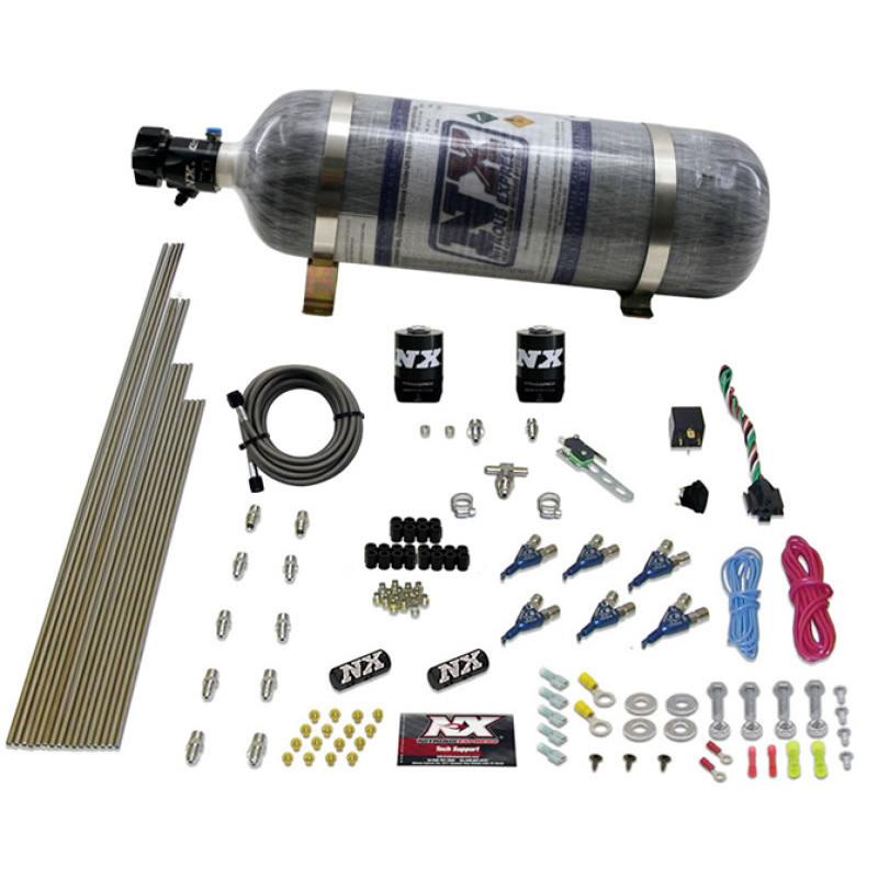 Nitrous Express V6AN Gasoline EFI Nitrous Kit (150-375HP) w/Composite Bottle 80006EFI-12 Main Image