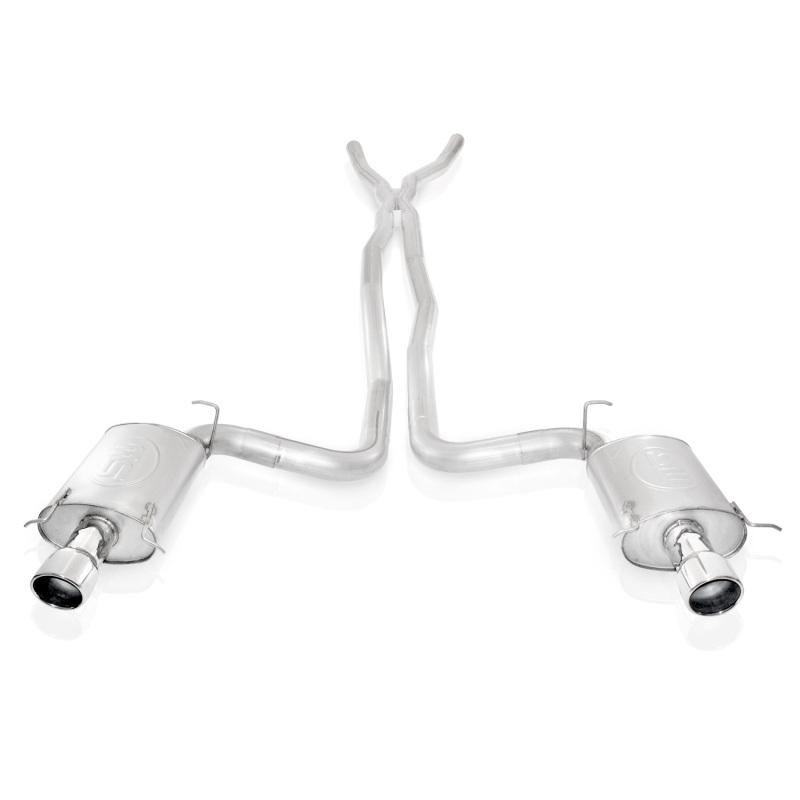 Stainless Works 2004-07 Cadillac CTS-V 3in Exhaust X-Pipe Chambered Mufflers  4in Tips CTSVEHXOR Main Image