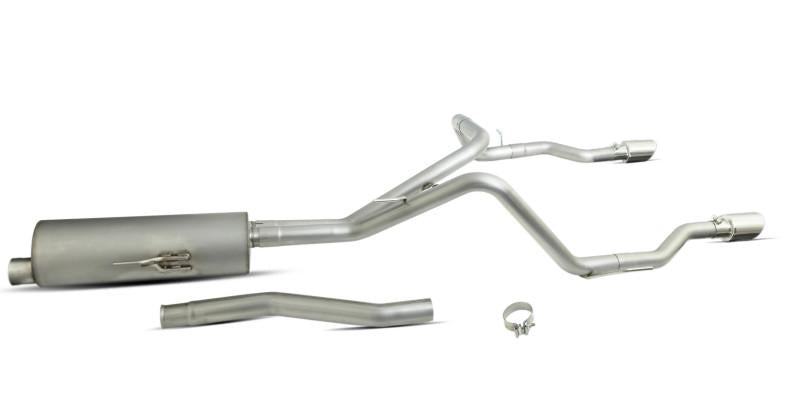 Gibson 2020 Jeep Gladiator JT Rubicon 3.6L 3in/2.5in Cat-Back Dual Split Exhaust - Stainless 617410 Main Image