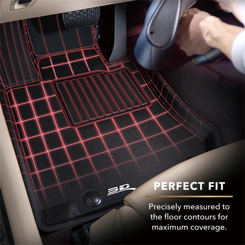 3D MAXpider 20-21 Mercedes GLS-Class (w/ Executive Rear Seat Package) Kagu 1st Row Floormats - Black L1MB11811509