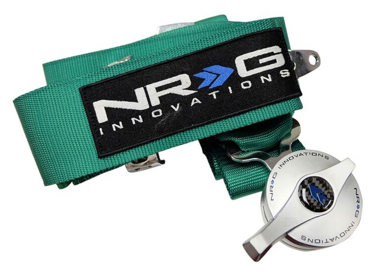 NRG 5 Pt 3inch Seat Belt Harness / Cam Lock- Green