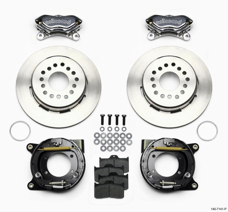 Wilwood Forged Dynalite P/S Park Brake Kit Polished Chevy 12 Bolt w/ C-Clips 140-7141-P Main Image