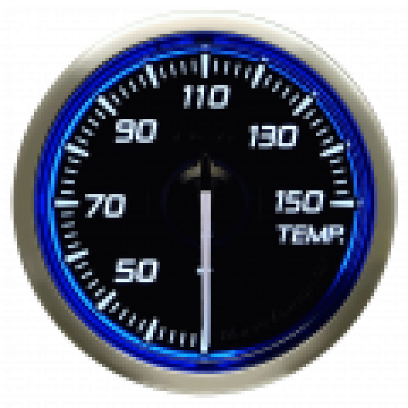 DEFI Racer Temp Gauge N2 52mm (US) Blue 30-150 Deg C DF16301