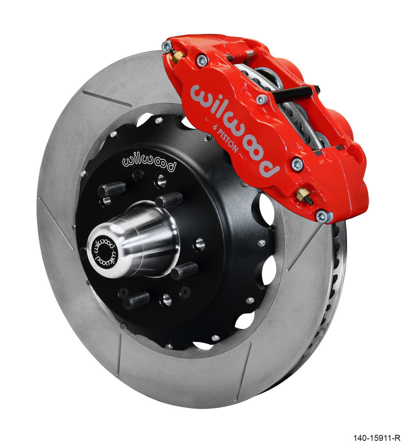 Wilwood Narrow Superlite 6R Front Big Brake Kit 14.00in GT competition Series Rotor - Red 140-15911-R