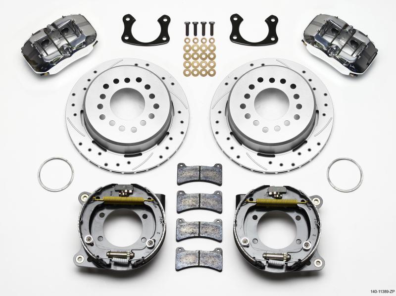 Wilwood Dynapro Low-Profile 11.00in P-Brake Kit Drill Zinc Pol New Big Ford 2.50in Offset 140-11389-ZP Main Image