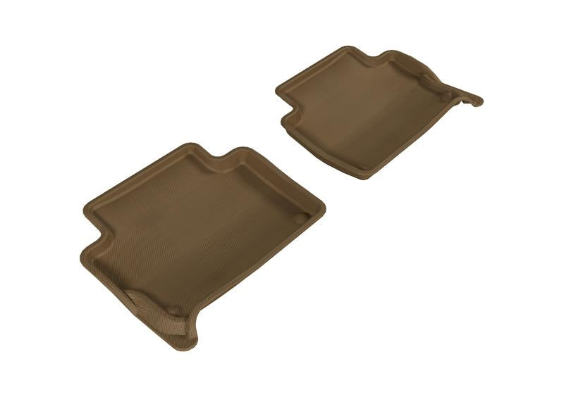 3D MAXpider 2007-2015 Audi Q7 Kagu 2nd Row Floormats - Tan L1AD02621502 Main Image