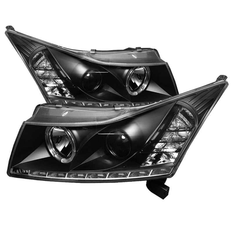 Spyder Chevy Cruze 11-14 Projector Headlights LED Halo -DRL Blk High H1 Low H7 PRO-YD-CCRZ11-DRL-BK 5037916 Main Image