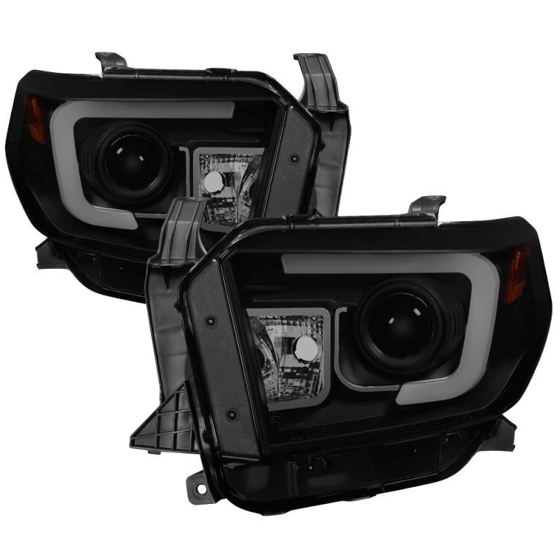 Spyder Toyota Tundra 2014-2016 Projector Headlights Light Bar DRL Black Smoke PRO-YD-TTU14-DRL-BSM 5080165 Main Image