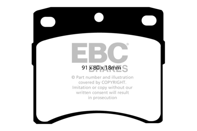 EBC 93-96 Volkswagen Eurovan 2.5L Vented Rotors Ultimax2 Front Brake Pads UD581 Main Image