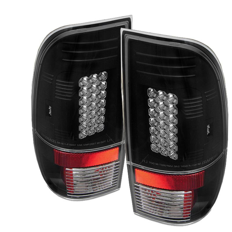 Spyder Ford F150 side 97-03/F250/350/450 Super Duty 99-07 LED Tail Lights Blk ALT-YD-FF15097-LED-BK 5003461 Main Image