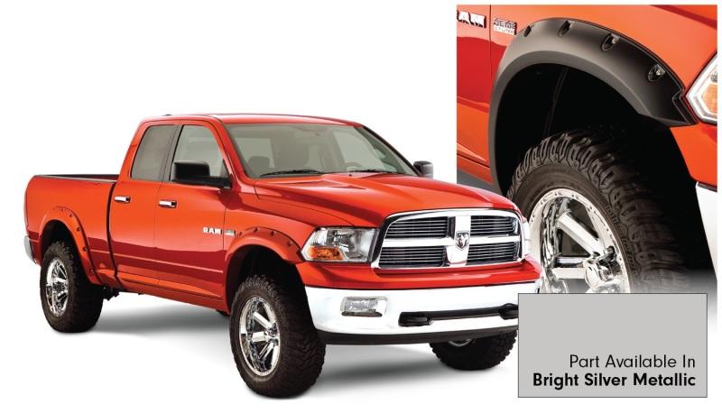 Bushwacker 16-18 Ram 1500 Fleetside Pocket Style Flares 4pc 67.4/76.3/96.3in Bed - Bright Silver 50915-55 Main Image