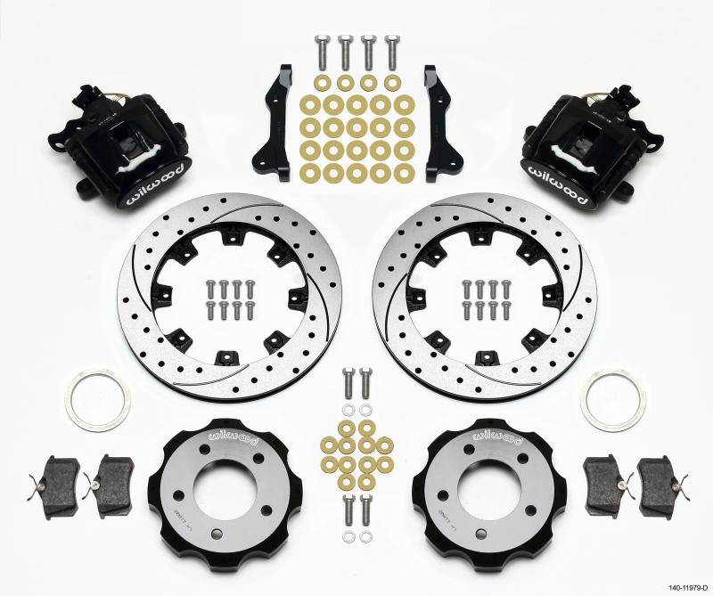 Wilwood Combination Parking Brake Rear Kit 12.19in Drilled 2006-Up Civic / CRZ 140-11979-D Main Image