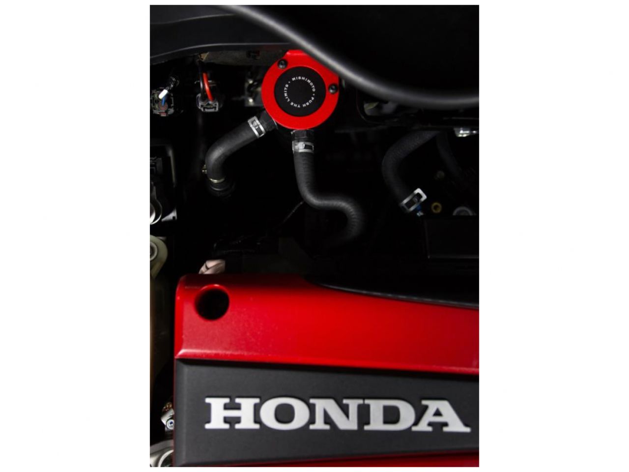 Mishimoto 2017+ Honda Civic Type R Baffled Oil Catch Can Kit - Red