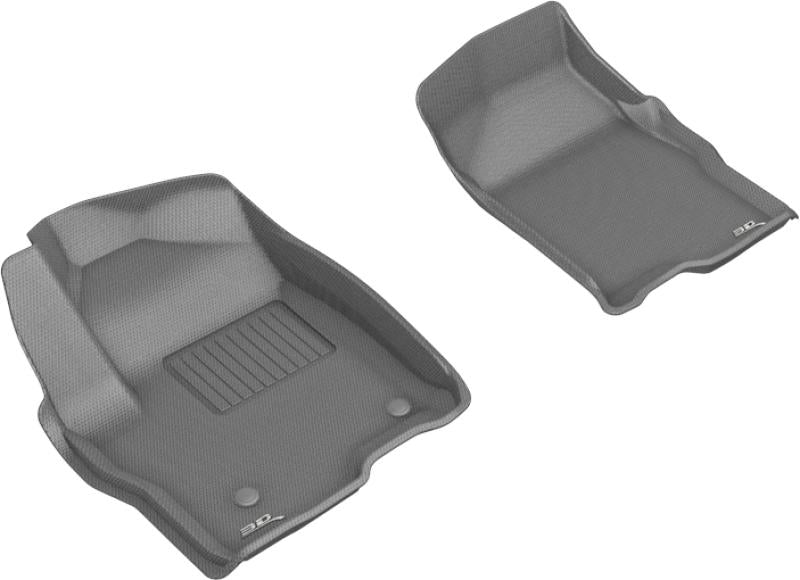 3D MAXpider 2019-2020 GMC/Chevrolet Sierra 1500/Silverado 1500 Kagu 1st Row Floormat - Gray L1GM02511501 Main Image