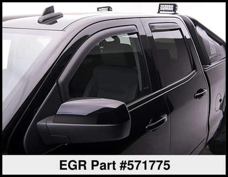 EGR 14+ Chev Silverado/GMC Sierra Crw Cab In-Channel Window Visors - Set of 4 - Matte (571775) 571775WB Main Image