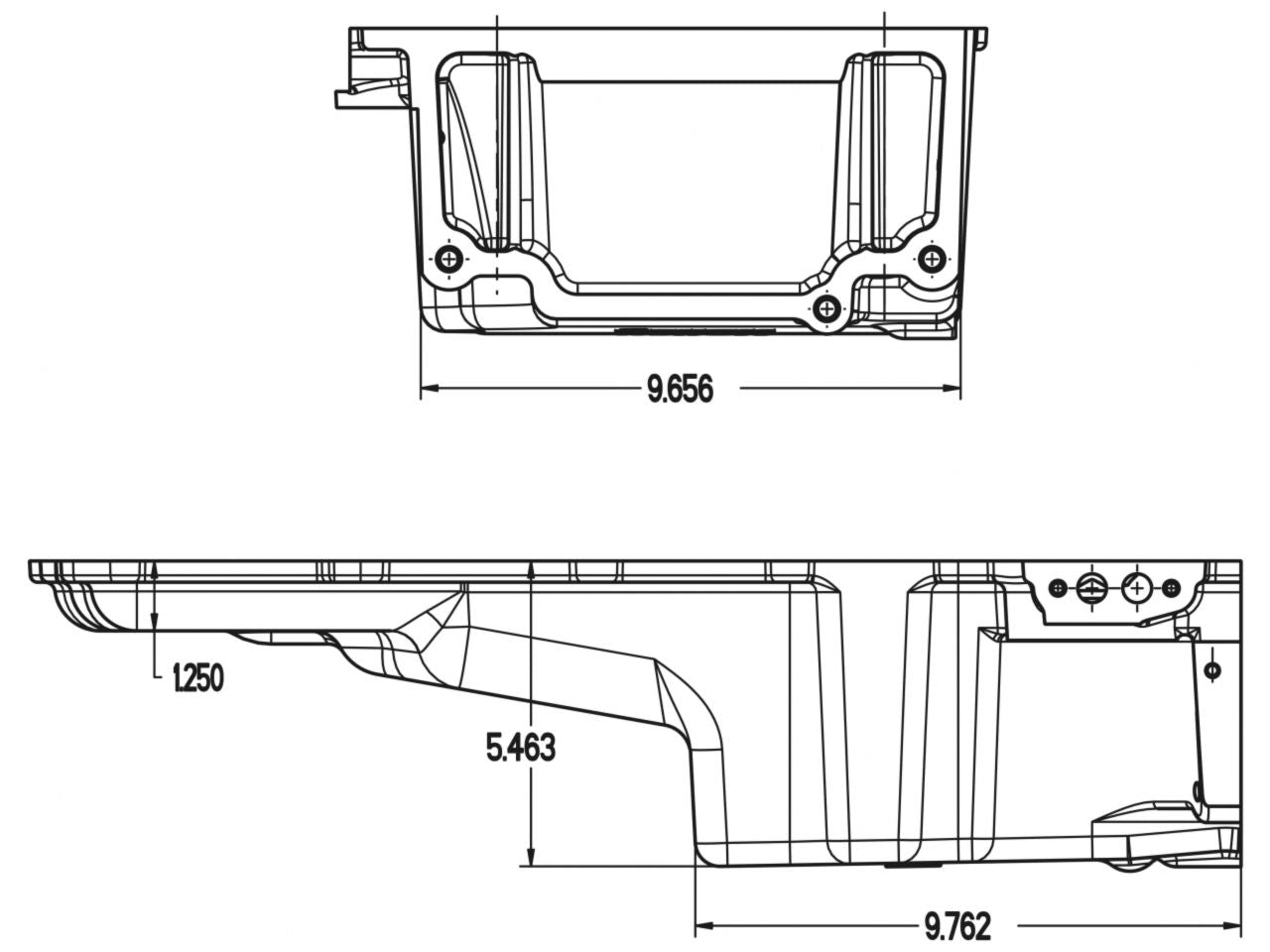 Holley Oil Pan, LS Retrofit, Gen 1 F-Body - Black