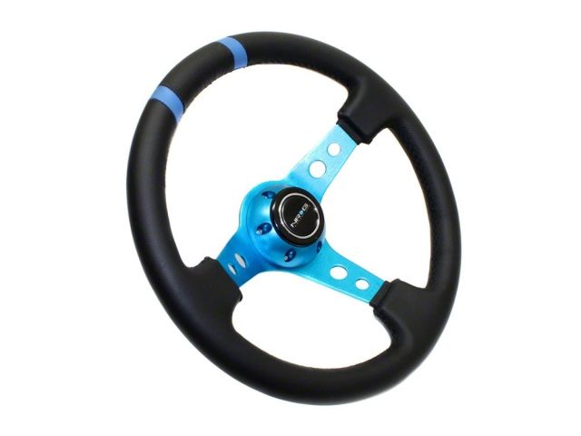 NRG 350mm Sport Steering Wheel 3" Deep New Blue