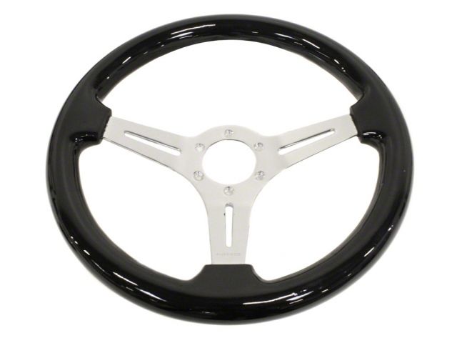 NRG Classic Wood Grain Wheel 350mm Black Wood 3 Spoke