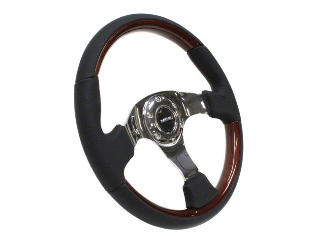 NRG Classic Wood Grain Wheel 350mm 3 Spoke