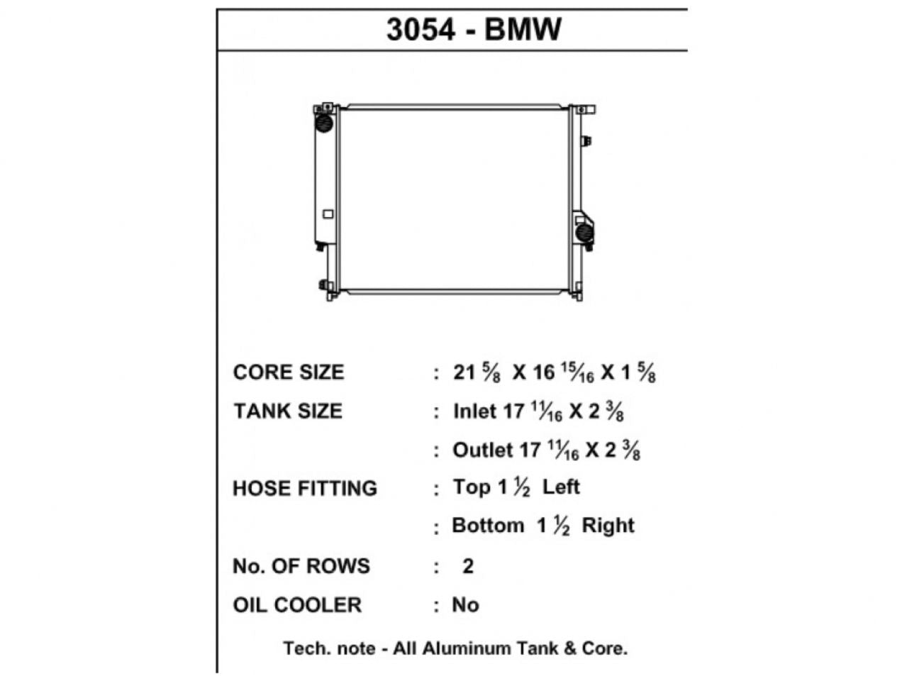 CSF Radiators 3054 Item Image