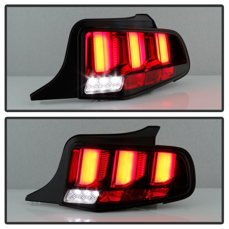 Spyder 10-12 Ford Mustang Red Light Bar LED Sequential Tail Lights - Blk ALT-YD-FM10-RBLED-BK 5085092