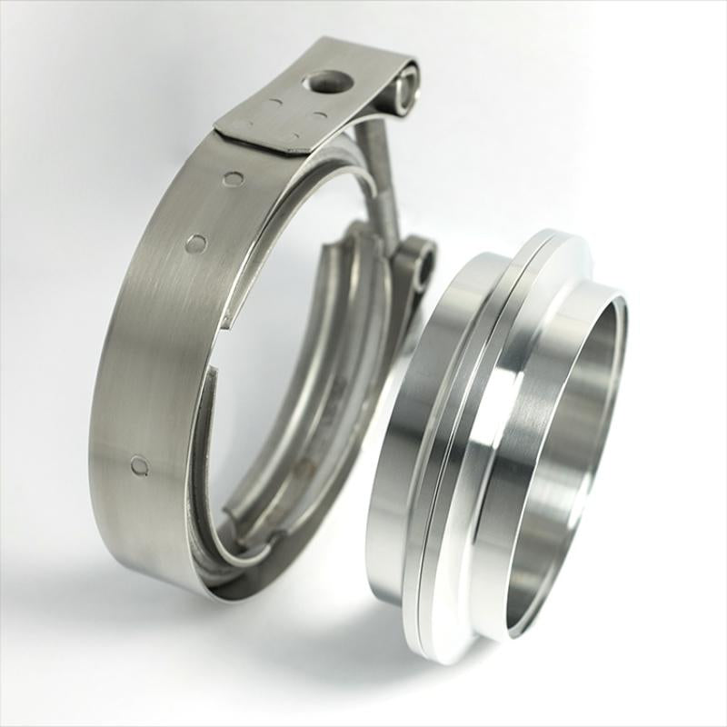 Stainless Bros 4.0in 304SS V-Band Assembly - 2 Flanges/1 Clamp 603-10210-0002 Main Image