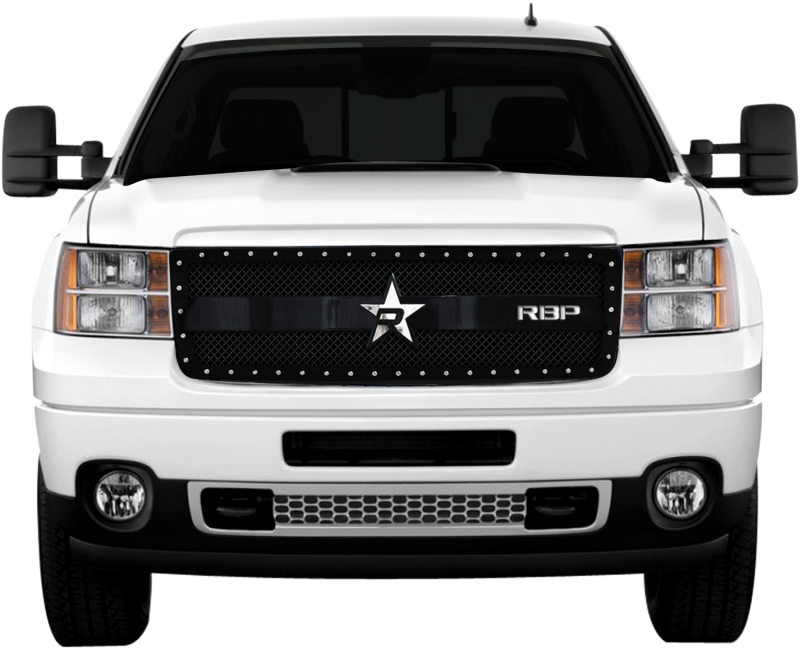 RBP RX-3 Series Studded Frame 1pc. Grille 11-14 GMC Sierra 2500HD / 3500 (Except Denali) - Black RBP-951208 Main Image