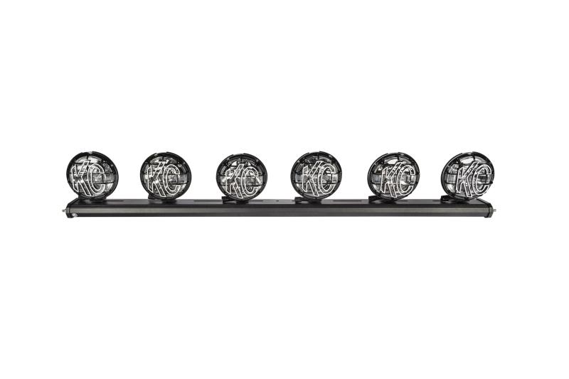 KC HiLiTES 07-18 Jeep JK 50in. Overhead Xross Bar Kit w/(6) Apollo Pro Halogen Lights 100w - Black 97055 Main Image