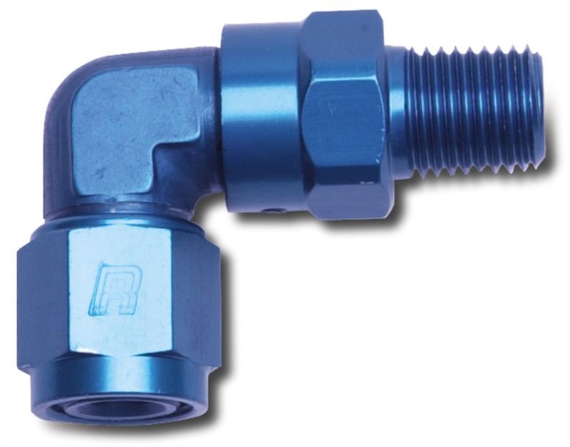 Russell Performance -6 AN 90 Degree Female to Male 1/8in Swivel NPT Fitting 614016 Main Image