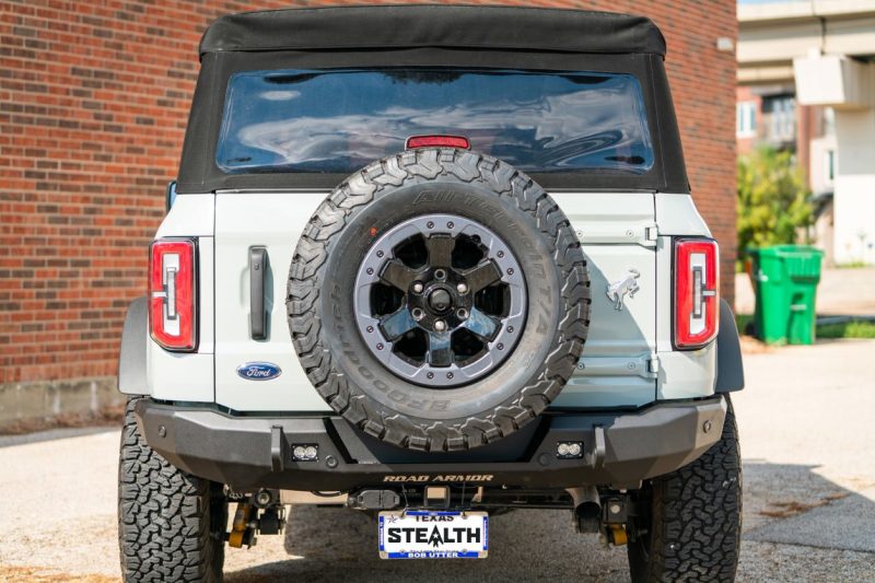 Road Armor 2021+ Ford Bronco Stealth Rear Slim Fit Bumper - Tex Blk 6213R3B