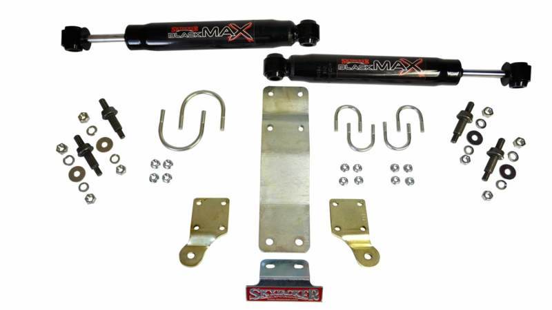 Skyjacker 2007-2017 Jeep Wrangler (JK/JKU) (Use w/ JK717TR) Dual Steering Damper Kit w/ Black Max 8206 Main Image