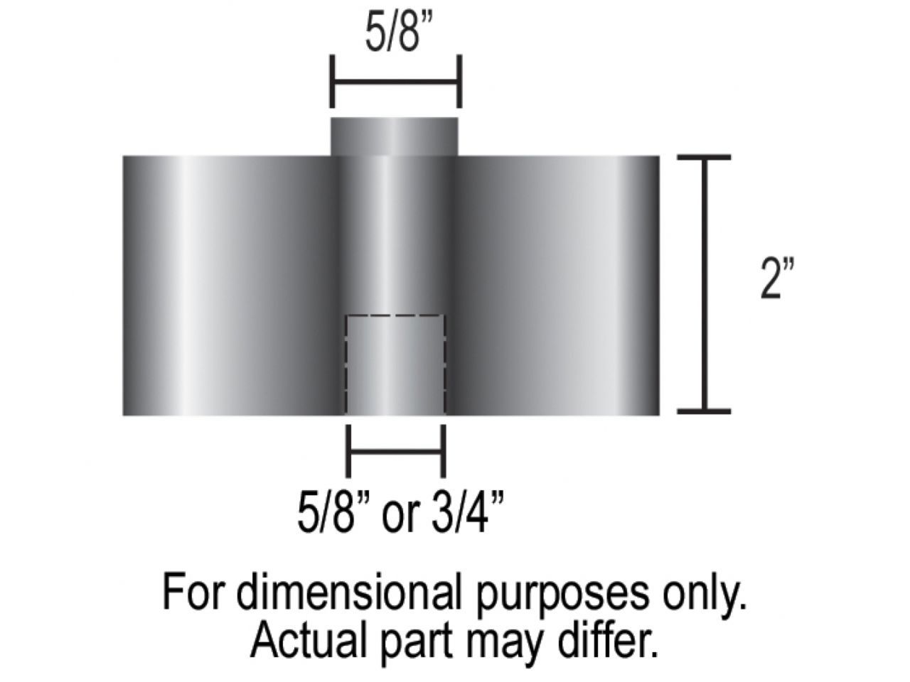 Derale Aluminum Belt Fan Spacer, 2 Female 5/8-3/4 Pilot