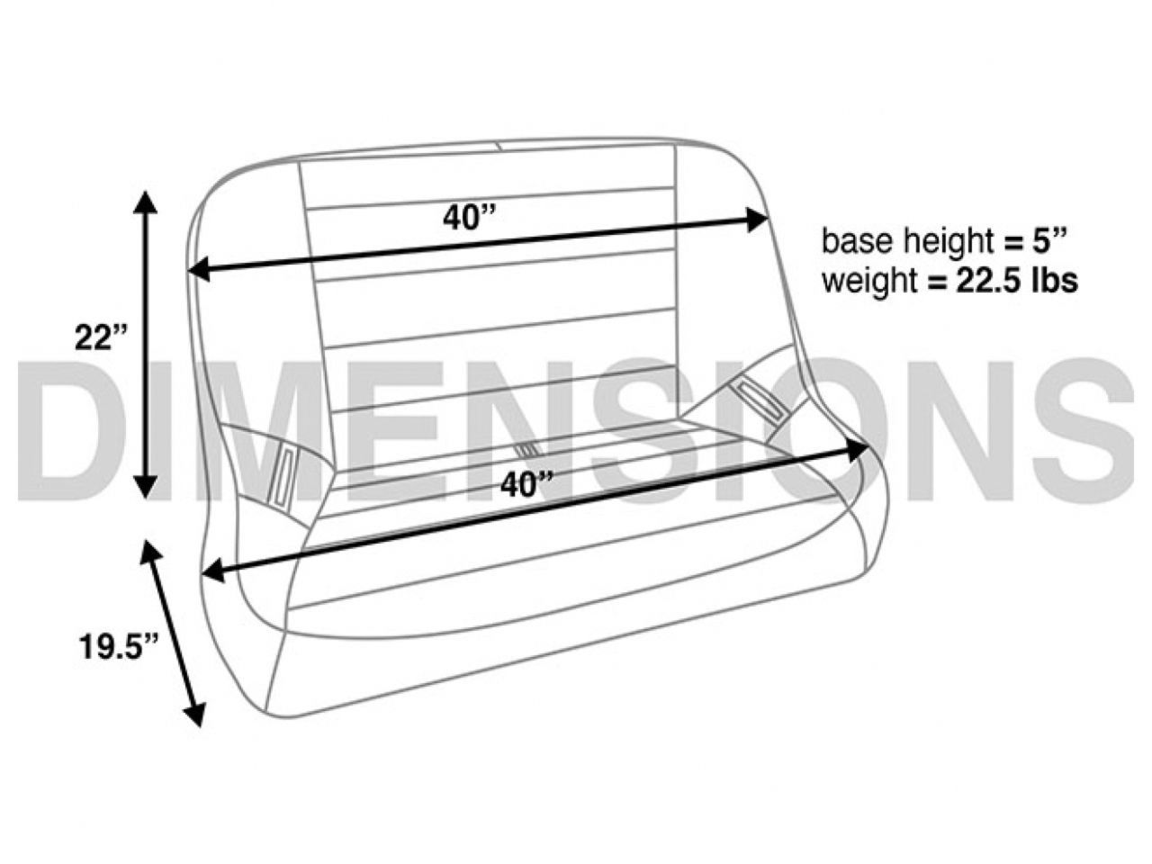 Corbeau Black Vinyl, Baja Bench 40"