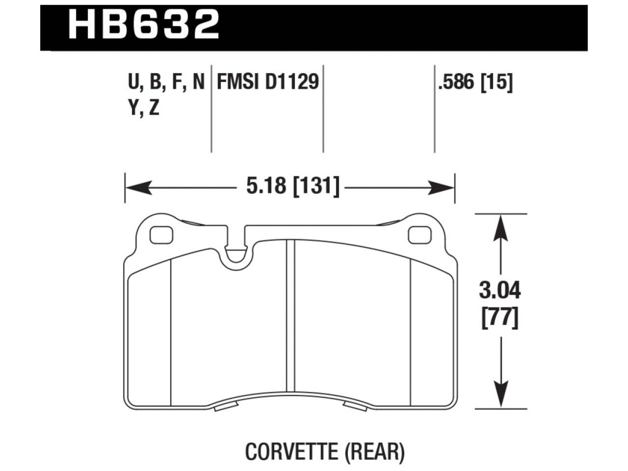 Hawk Brake Pads HB632B.586 Item Image