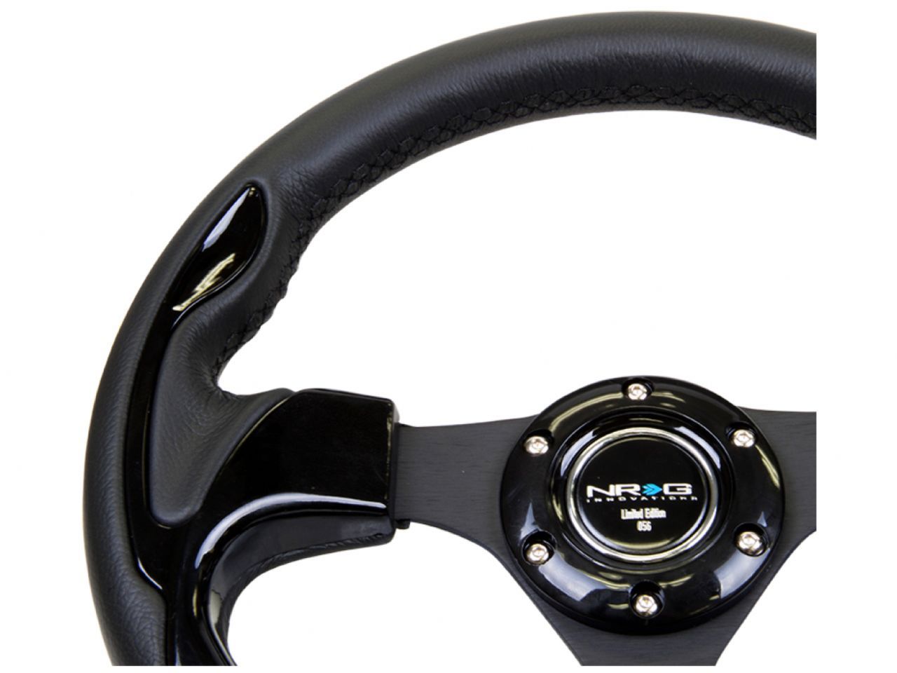 NRG Reinforced Steering Wheel- 320mm Sport Steering Wheel w/ Black Trim