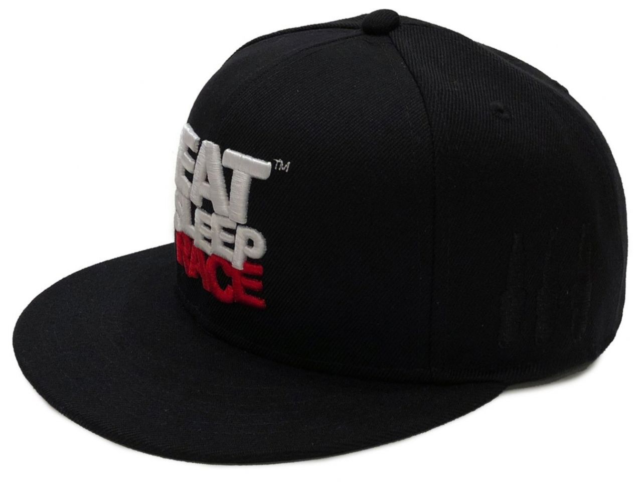 Eat Sleep Race Navy (FLAG) Logo Team Fitted Hat