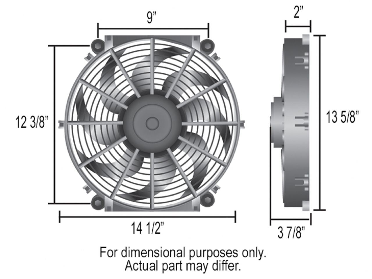 Derale 14 Tornado Electric Fan, Standard Kit