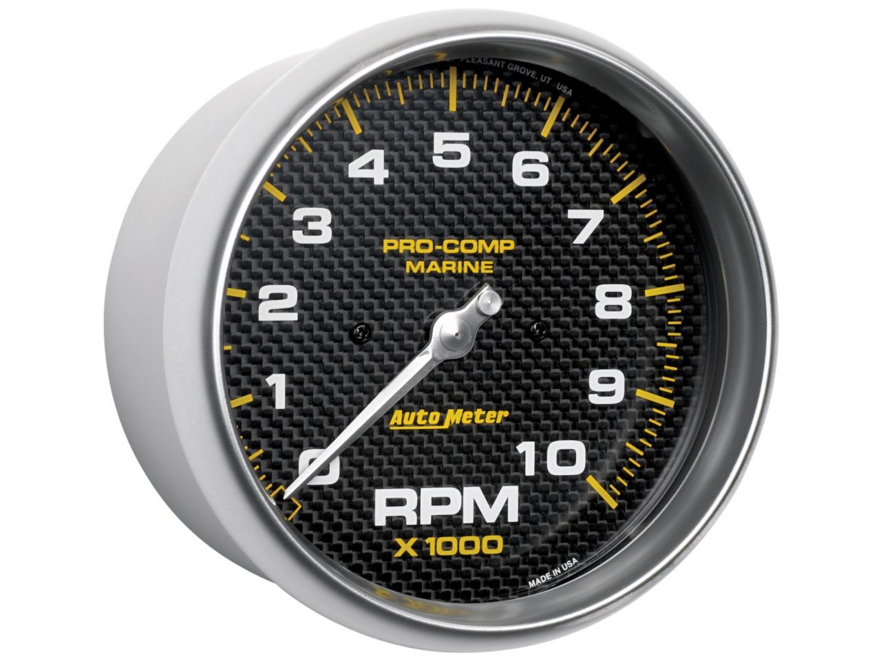 Autometer Gauge, Tachometer, 5", 10k RPM, Marine Carbon Fiber