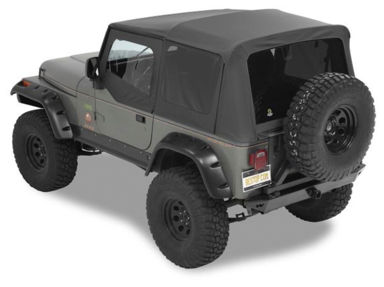 Bestop Jeep 88-95 Wrangler; No Doors Included; Tinted Side and Rear Windows