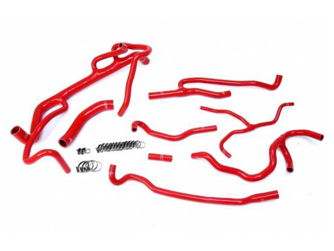 HPS Red Reinforced Silicone Radiator + Heater Hose Kit Coolant Chevy 16-17 Camaro SS Coupe 6.2L V8