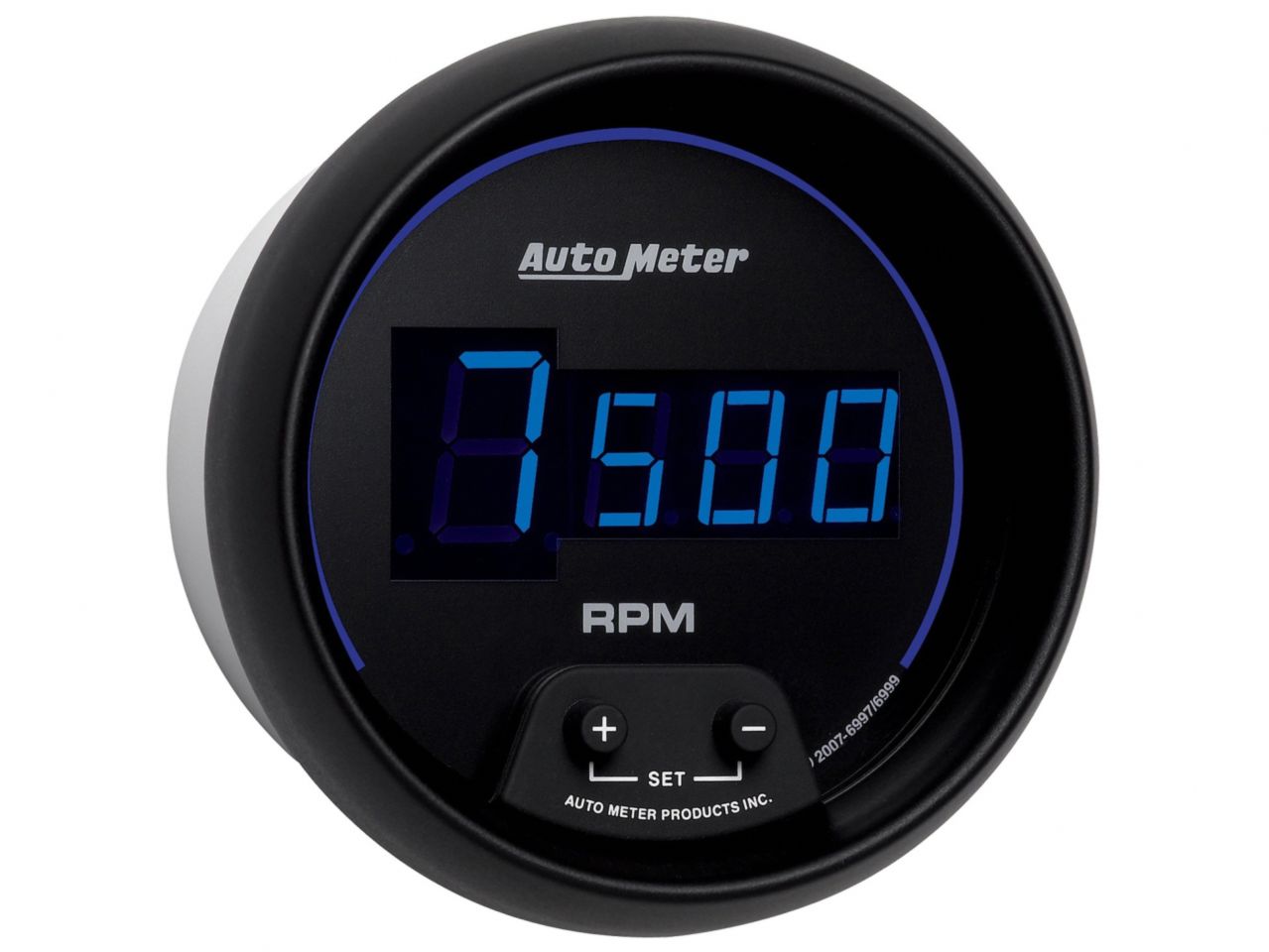 Autometer Gauge,Tach,3 3/8",10k RPM,In-Dash,Digital Black Dial w/ Blue LED