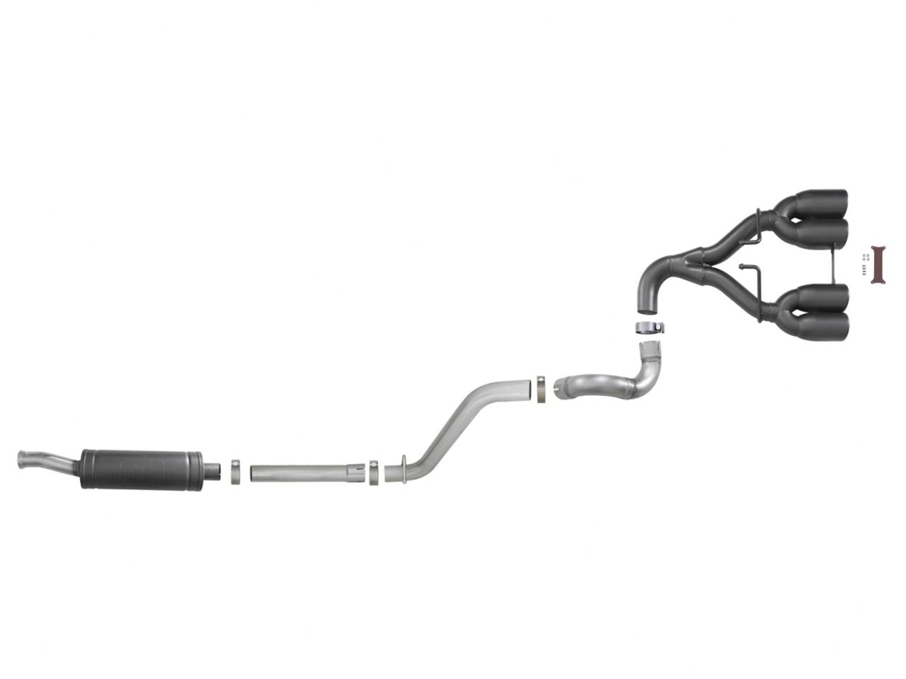 aFe Rebel Series 2-1/2" 304 Stainless Steel Cat-Back Exhaust System